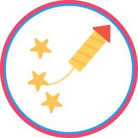 Firecracker Flat Circle Icon vector