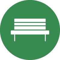 Bench Multi Color Circle Icon vector