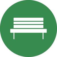 Bench Multi Color Circle Icon vector