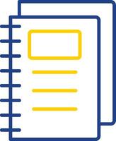 Notebook Line Two Colour Icon Design vector