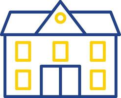 School Line Two Colour Icon Design vector