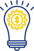 Solutions Line Two Colour Icon Design vector