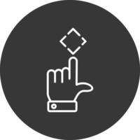 Gestures Line Inverted Icon Design vector