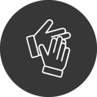 Clapping Line Inverted Icon Design vector