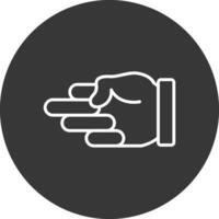 Pointing Left Line Inverted Icon Design vector