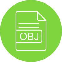 OBJ File Format Multi Color Circle Icon vector