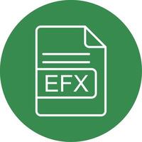 EFX File Format Multi Color Circle Icon vector