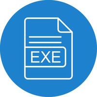 EXE File Format Multi Color Circle Icon vector