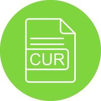 CUR File Format Multi Color Circle Icon vector