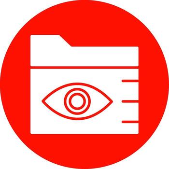 Folder Multi Color Circle Icon vector