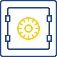 Safe Line Two Colour Icon Design vector