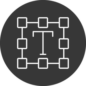 Typographic Line Inverted Icon Design vector