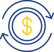 Business Continuity Line Two Colour Icon Design vector