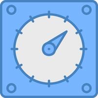 Timer Line Filled Blue Icon vector