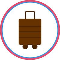 Luggage Flat Circle Icon vector