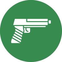 Gun Multi Color Circle Icon vector