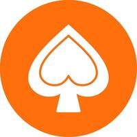 Spade Multi Color Circle Icon vector