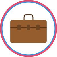 Suitcase Flat Circle Icon vector