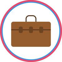 Suitcase Flat Circle Icon vector