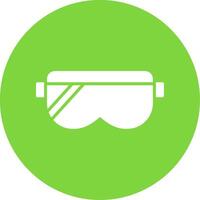 Safety Glasses Multi Color Circle Icon vector