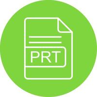 PRT File Format Multi Color Circle Icon vector