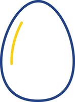 Egg Line Two Colour Icon Design vector