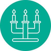 Candelabra Multi Color Circle Icon vector