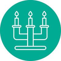 Candelabra Multi Color Circle Icon vector