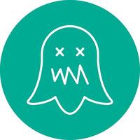 Ghost Multi Color Circle Icon vector