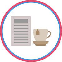 Coffee Manu Flat Circle Icon vector