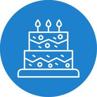 Cake Multi Color Circle Icon vector