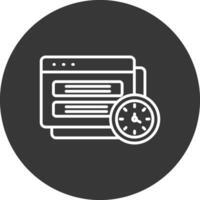 Tasks Line Inverted Icon Design vector