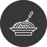 Spaghetti Line Inverted Icon Design vector