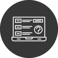 Question Line Inverted Icon Design vector