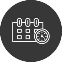 Time Management Line Inverted Icon Design vector
