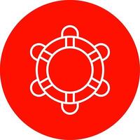 Lifebuoy Multi Color Circle Icon vector