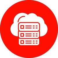 Cloud Servers Multi Color Circle Icon vector