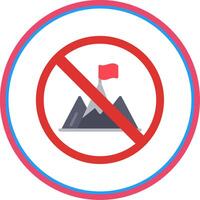 Prohibited Sign Flat Circle Icon vector