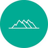 Mountain Multi Color Circle Icon vector