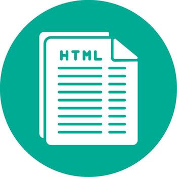 Html File Multi Color Circle Icon vector