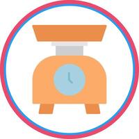 Kitchen Scale Flat Circle Icon vector