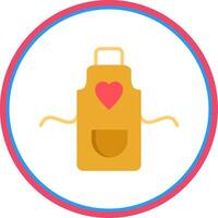 Apron Flat Circle Icon vector