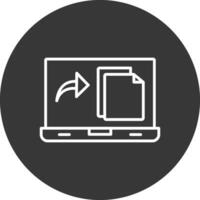 File Line Inverted Icon Design vector
