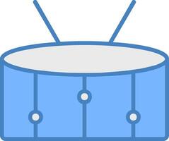 Snare Line Filled Blue Icon vector