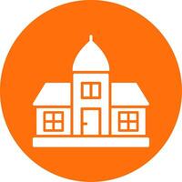 Cathedral Multi Color Circle Icon vector