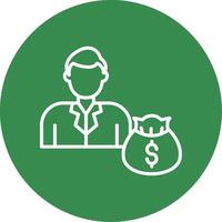 Invester Multi Color Circle Icon vector