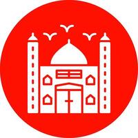 Mosque Multi Color Circle Icon vector