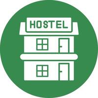 Hostal multi color circulo icono vector