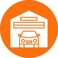 Garage Multi Color Circle Icon vector