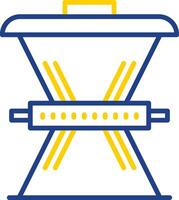 Waste Reduction Line Two Colour Icon Design vector